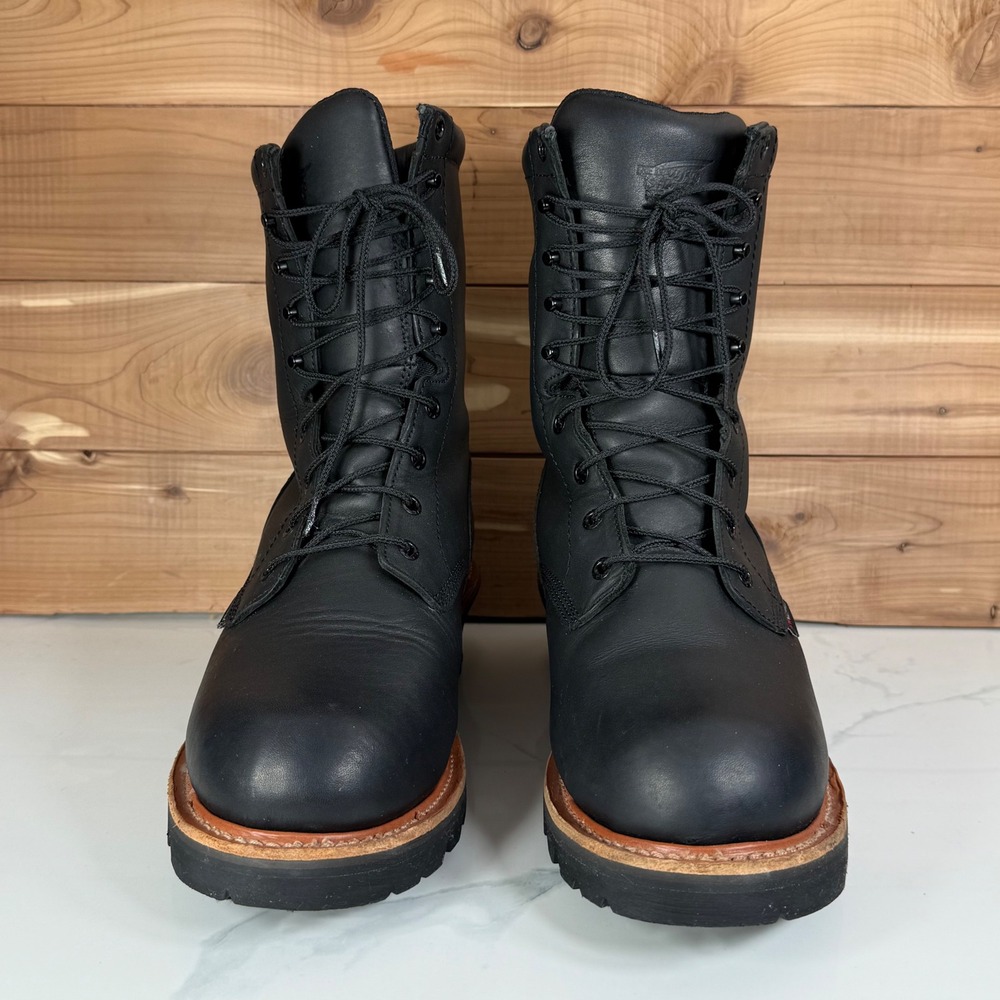 Red Wing Logger Boots Black Waterproof Steel Toe 400g Thinsulate 4416 Mens 9 E2 - Picture 11 of 16